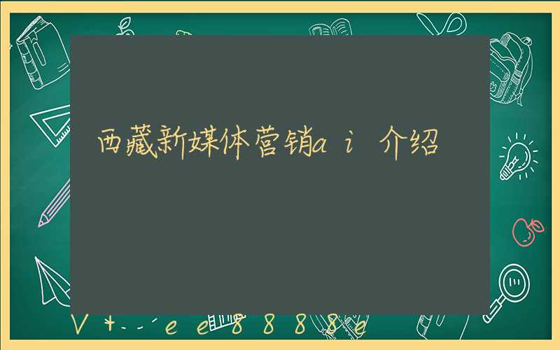 西藏新媒体营销ai介绍