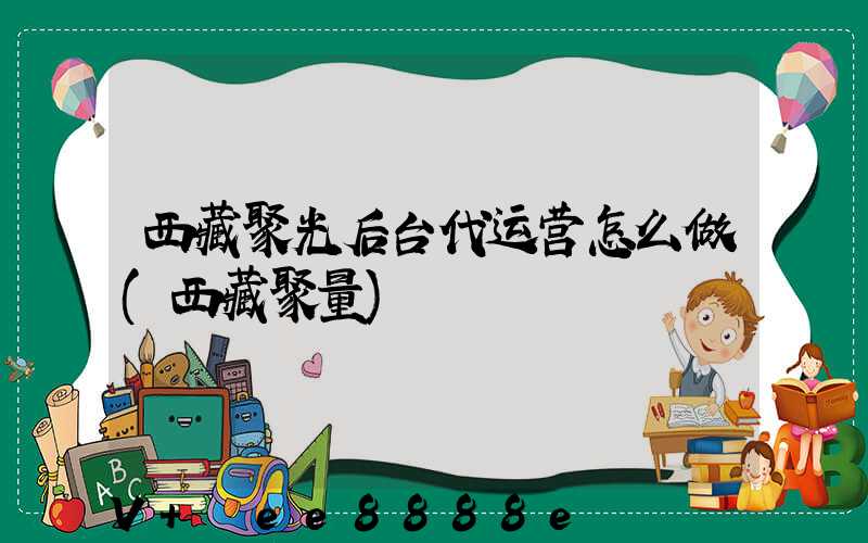 西藏聚光后台代运营怎么做(西藏聚量)