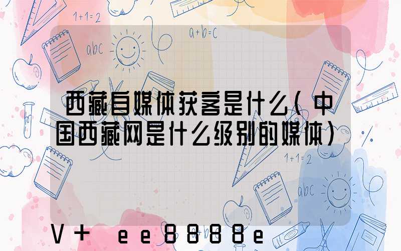 西藏自媒体获客是什么(中国西藏网是什么级别的媒体)