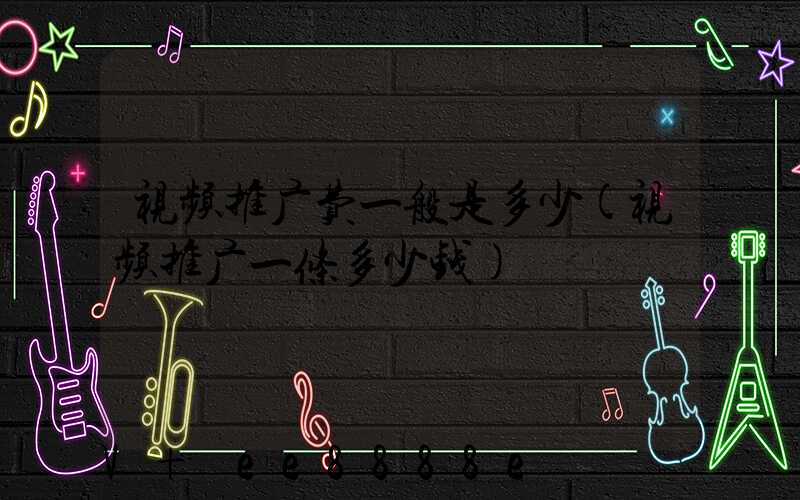 视频推广费一般是多少(视频推广一条多少钱)