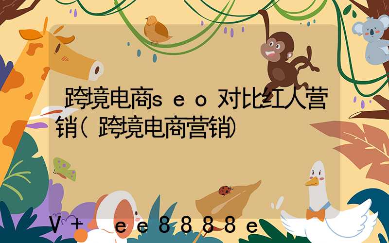 跨境电商seo对比红人营销(跨境电商营销)
