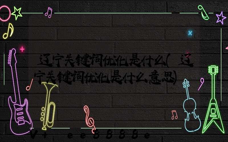 辽宁关键词优化是什么(辽宁关键词优化是什么意思)