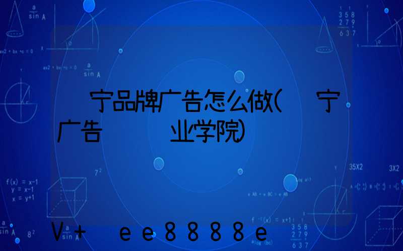 辽宁品牌广告怎么做(辽宁广告设计职业学院)