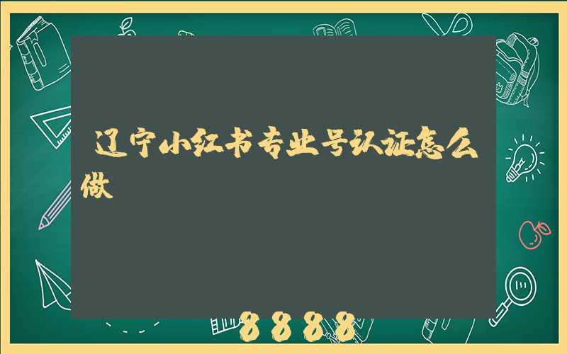 辽宁小红书专业号认证怎么做