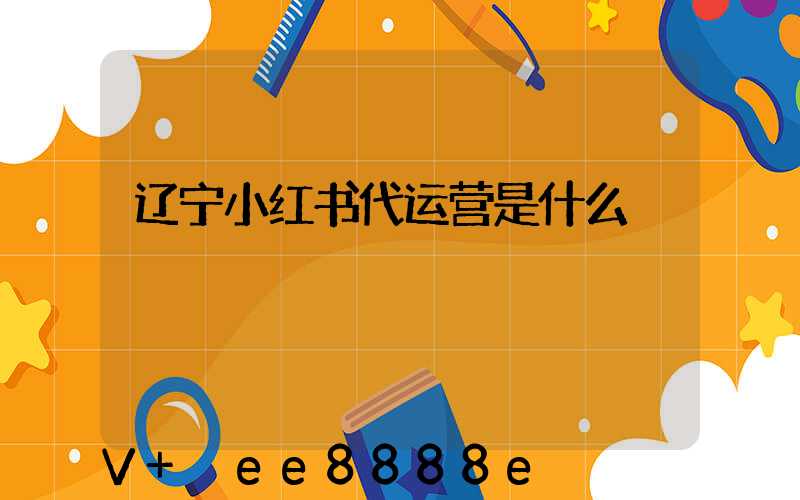 辽宁小红书代运营是什么