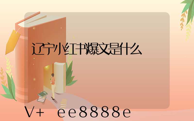 辽宁小红书爆文是什么
