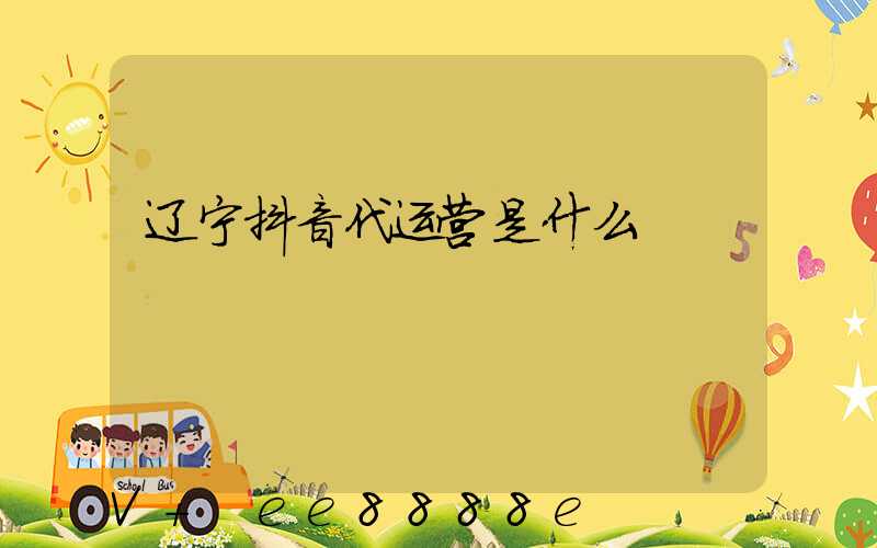 辽宁抖音代运营是什么