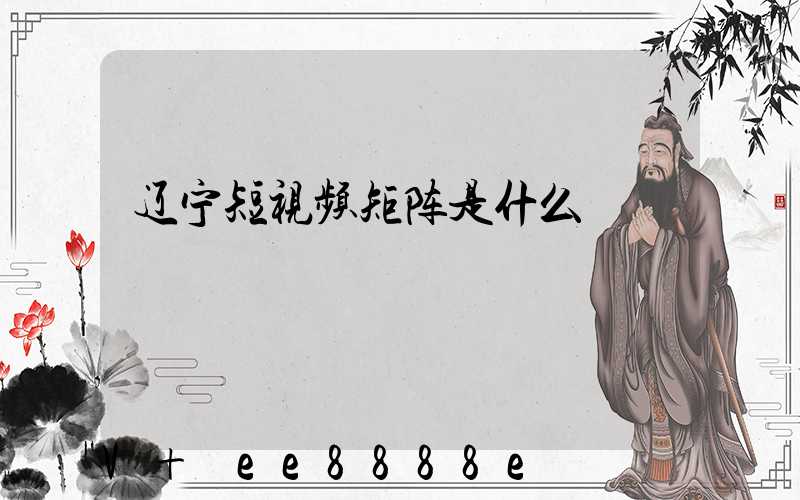 辽宁短视频矩阵是什么