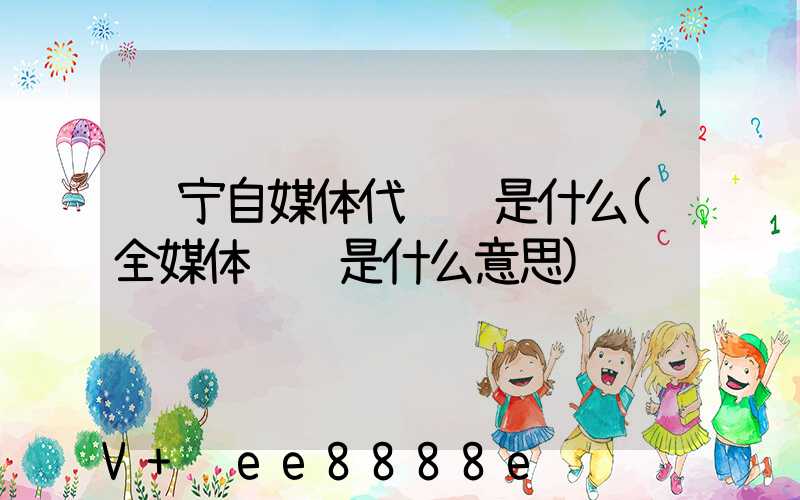 辽宁自媒体代运营是什么(全媒体运营是什么意思)