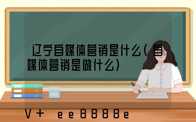 辽宁自媒体营销是什么(自媒体营销是做什么)