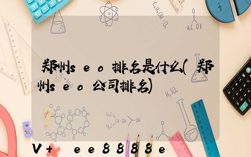 郑州seo排名是什么(郑州seo公司排名)