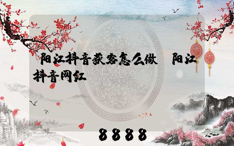 阳江抖音获客怎么做(阳江抖音网红)