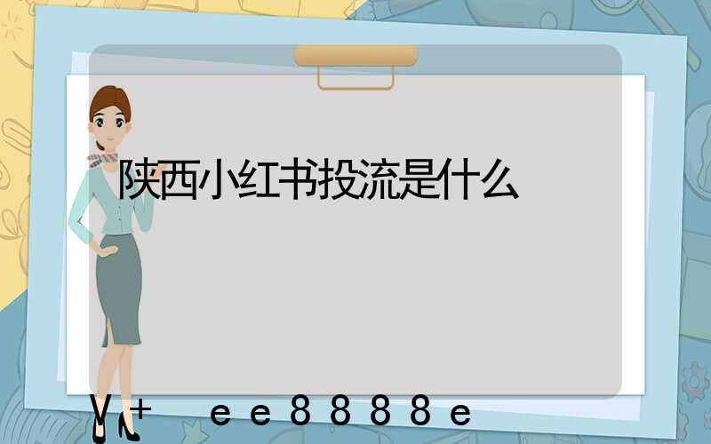 陕西小红书投流是什么