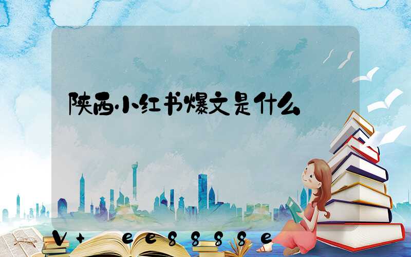 陕西小红书爆文是什么