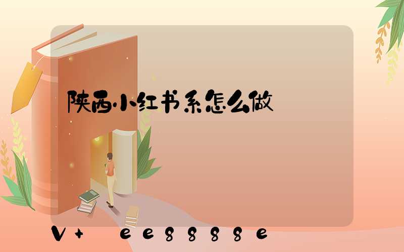 陕西小红书系怎么做