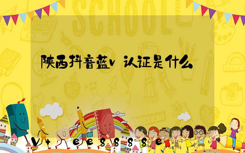 陕西抖音蓝v认证是什么