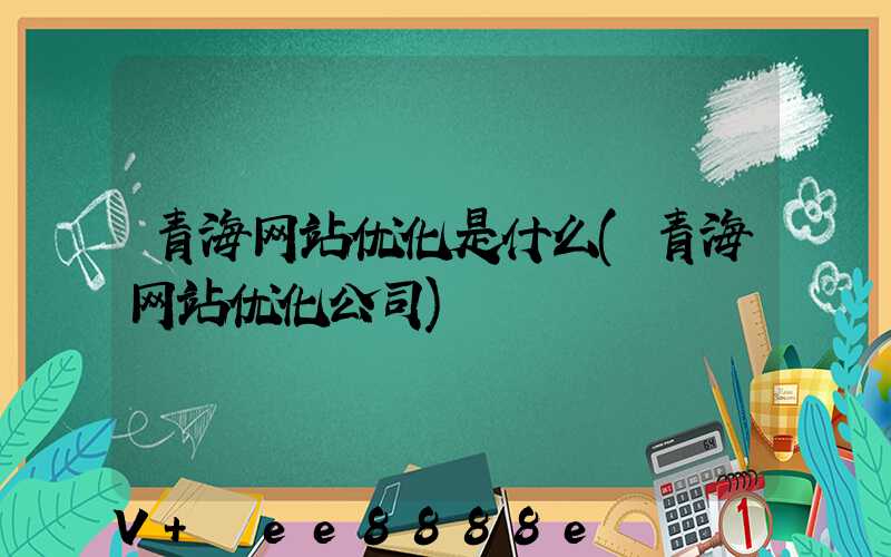 青海网站优化是什么(青海网站优化公司)