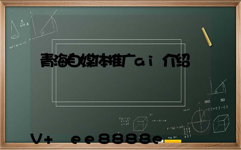 青海自媒体推广ai介绍