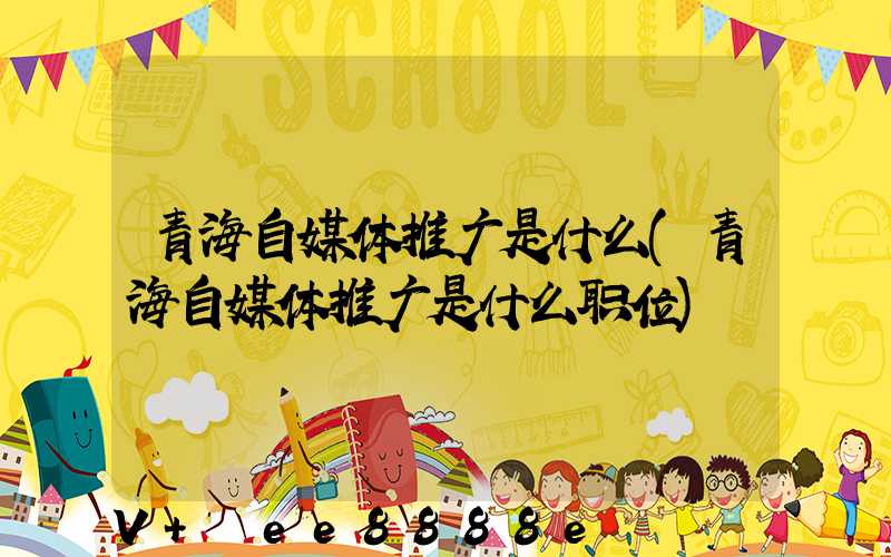 青海自媒体推广是什么(青海自媒体推广是什么职位)